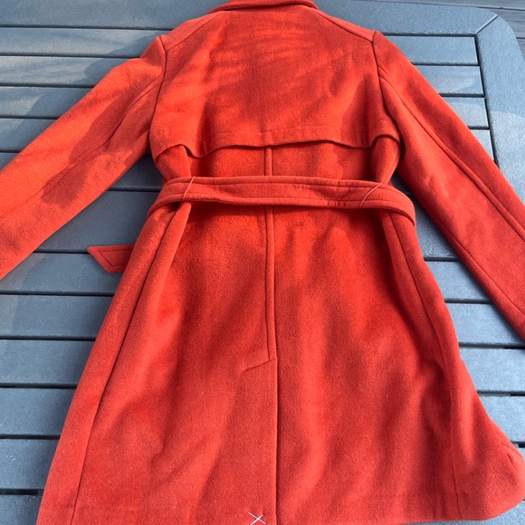 Express; Bold Orange Wool Pea Coat; Mint Condition (NWT); Woman’s M - Picture 8 of 9